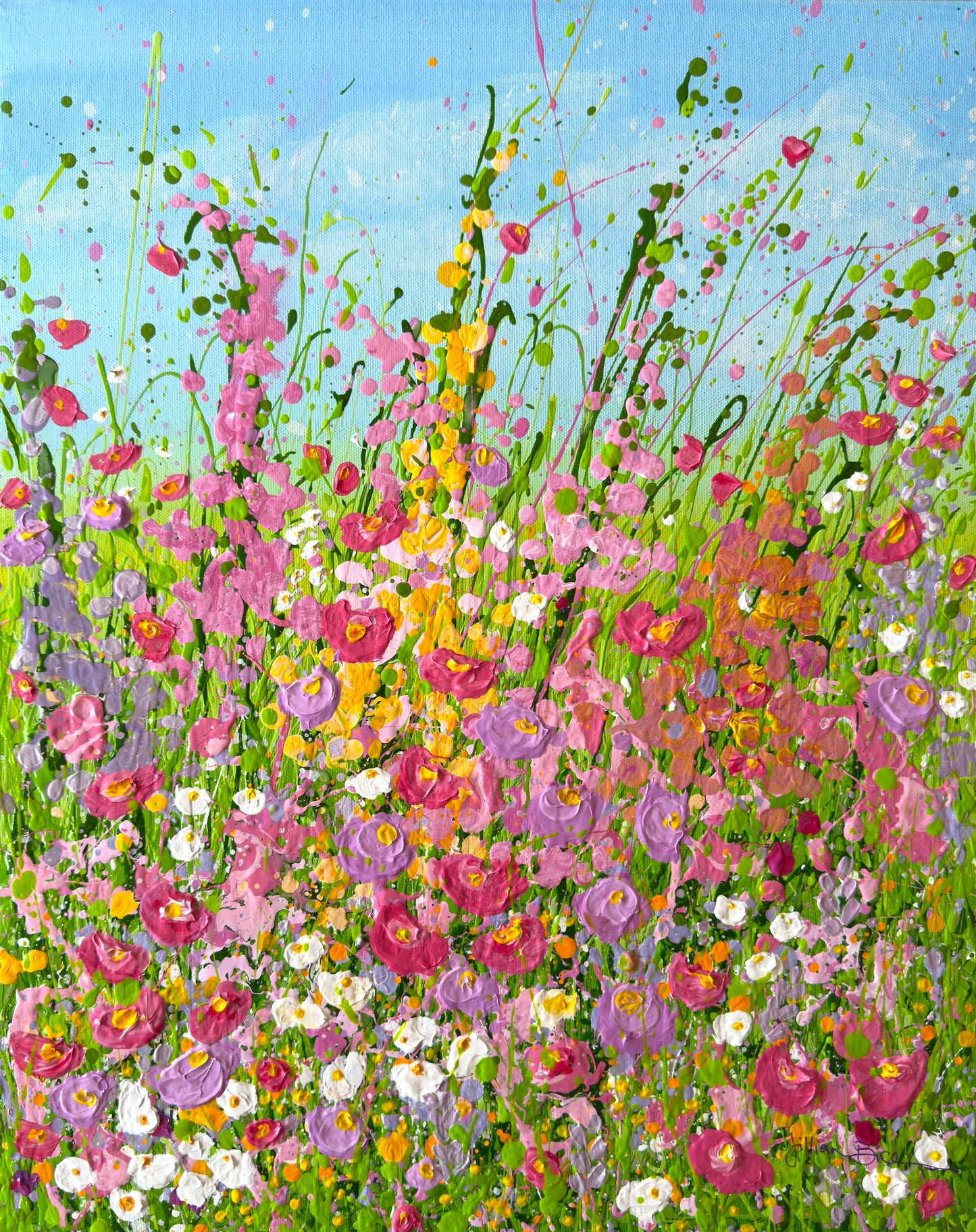 Flower Fields Series #36 - Pink Flower Bomb