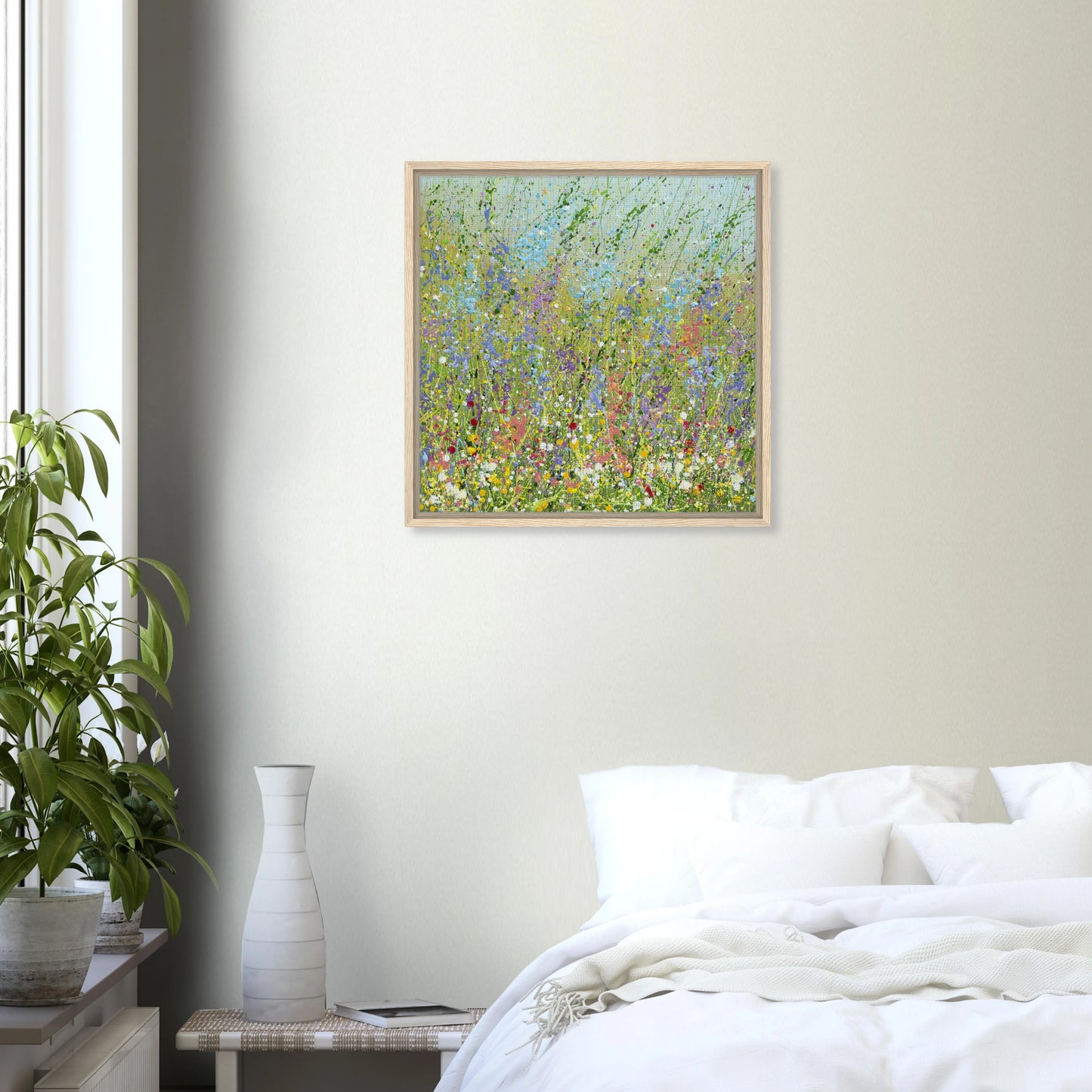 Flower Fields #18 - Framed Fine Art Print on Canvas