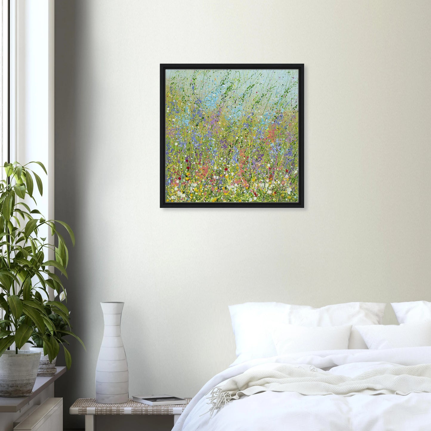 Flower Fields #18 - Framed Fine Art Print on Canvas